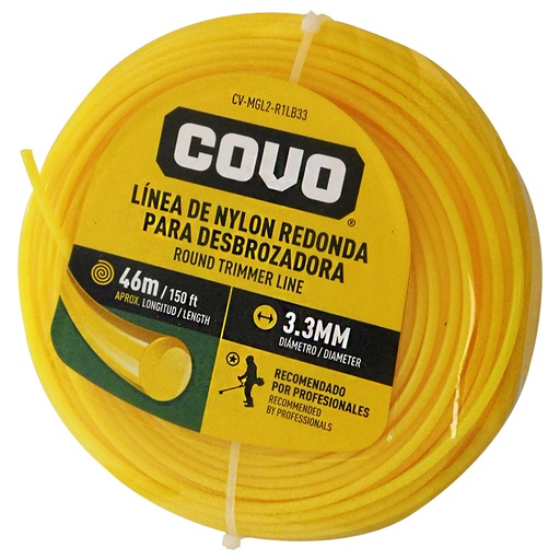 [8179] NYLON REDONDO PARA DESMALEZADORA 46MT X 3.3MM COVO
