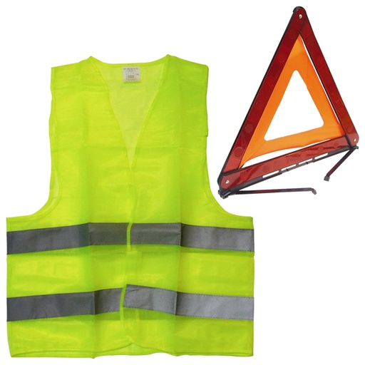 [8186] CHALECO Y TRIANGULO REFLECTIVO SECURITY