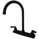 GRIFERIA PARA FREGADERO 8" CUELLO DE CISNE GRIVEN BLACK