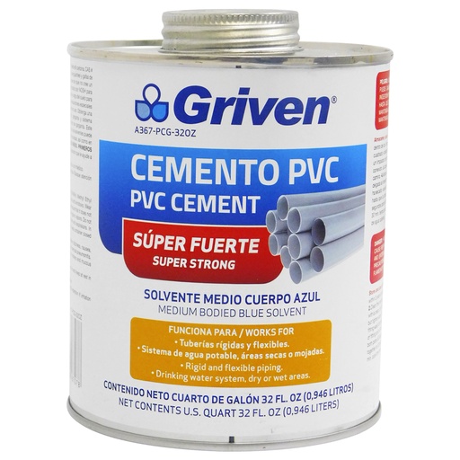 [8290] SOLDADURA PVC CONDICIONES HUMEDAS 1/4GL GRIVEN