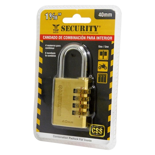 [8318] CANDADO 40MM DE COMBINACION SECURITY