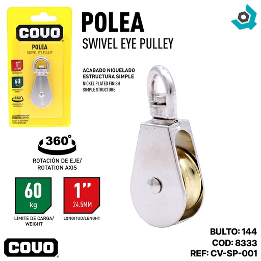 [8333] POLEA 1" 60KG COVO