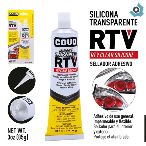 [8340] SELLADOR DE SILICONA TRANSPARENTE 85G COVO