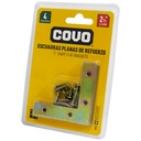 ANGULO PLANO 2 1/2" ACERO 4 PZAS COVO