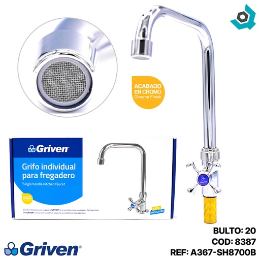 [8387] GRIFERIA PARA FREGADERO INDIVIDUAL GRIVEN