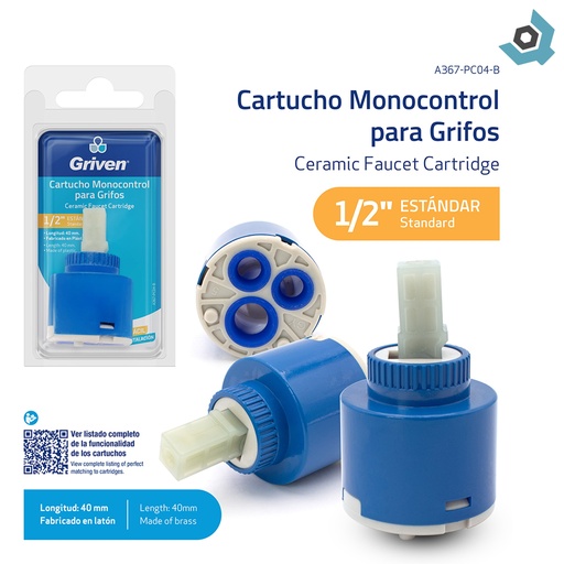 [8392] CARTUCHO CERAMICO 40MM MONOCONTROL GRIVEN