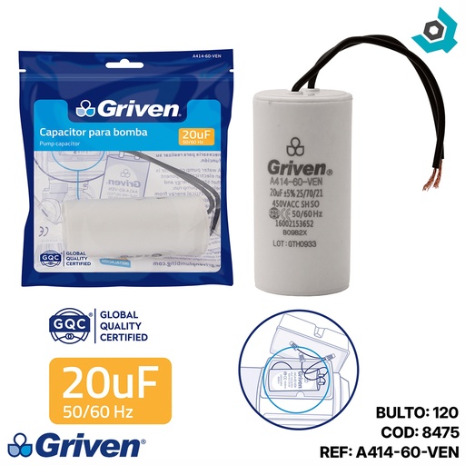 [8475] CAPACITADOR PARA BOMBA DE AGUA GRIVEN