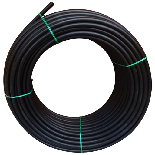 [8476] MANGUERA DE RIEGO 20MM X 100MT 90PSI NEGRA TUBRICA