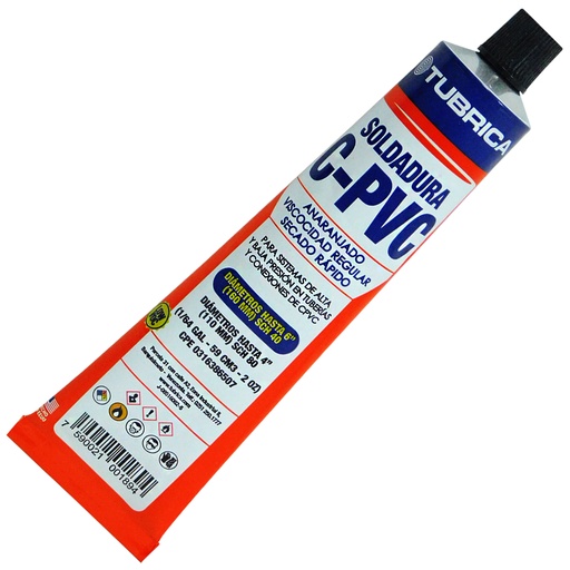 [8490] SOLDADURA CPVC AGUA CALIENTE TUBO 1/64GL TUBRICA