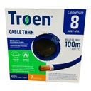 CABLE ELECTRICO 8 AWG AZUL 7 HILOS TROEN