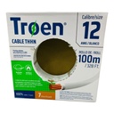 CABLE ELECTRICO 12 AWG BLANCO 7 HILOS TROEN