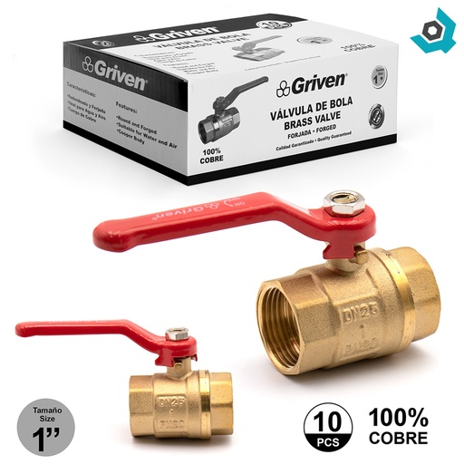 [8528] VALVULA 1" DE BRONCE ROSCADA GRIVEN