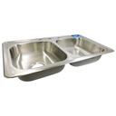 FREGADERO DOBLE 35 X 35CM ACERO INOXIDABLE GRIVEN