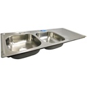 FREGADERO DOBLE 39 X 53 CM CON ESCURRIDOR GRIVEN