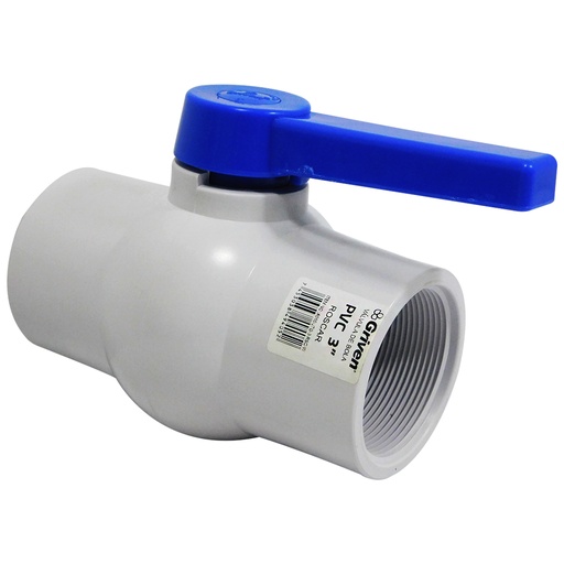 [8568] VALVULA 3" DE PVC CON ROSCA GRIVEN