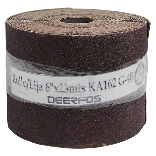 [8616] ROLLO DE LIJA 6" X 23MTS GRANO 40 DEERFOS