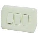 APAGADOR TRIPLE BLANCO TROEN