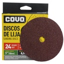 DISCO DE LIJA 7" X 7/8" GRANO 24 COVO