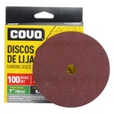 DISCO DE LIJA 7" X 7/8" GRANO 100 COVO