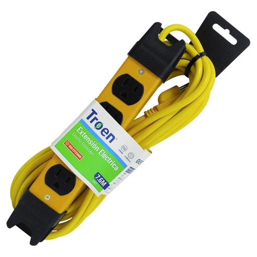 [8722] EXTENSION ELECTRICA 25FT 4 TOMAS TROEN