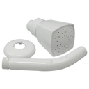 REGADERA PARA BANO 2.5" ABS BLANCO GRIVEN