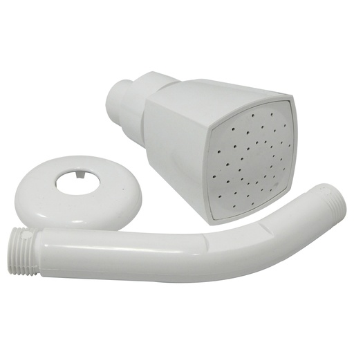 [8736] REGADERA PARA BANO 2.5" ABS BLANCO GRIVEN