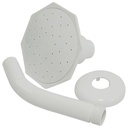 REGADERA PARA BANO 4" ABS BLANCO GRIVEN