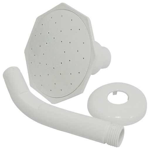 [8737] REGADERA PARA BANO 4" ABS BLANCO GRIVEN