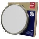 LAMPARA LED SUPERFICIAL REDONDA 24W NIQUELADA LUZ BLANCA ANGEL LIGHT