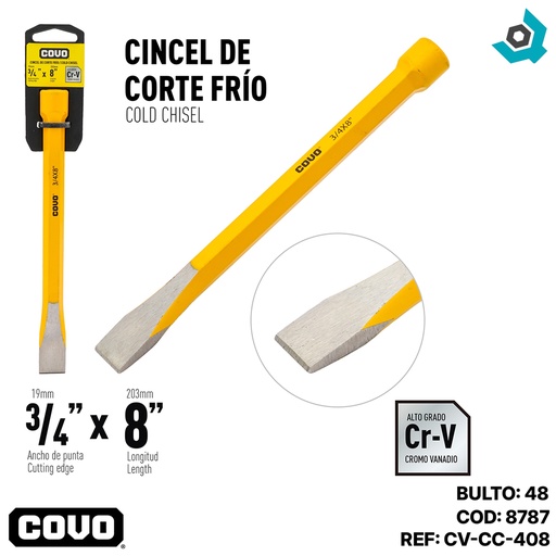[8787] CINCEL 3/4" X 8" COVO