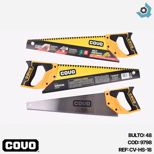 [8798] SERRUCHO 18" MANGO DE PVC COVO