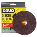 DISCO DE LIJA 4 1/2" X 7/8" GRANO 24 COVO