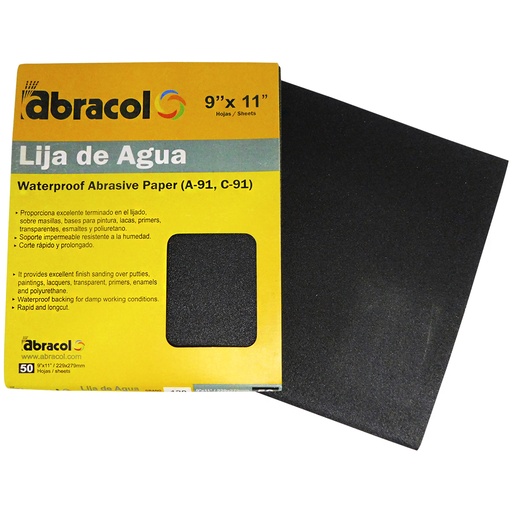 [8830] LIJA DE AGUA 9" X 11" GRANO 120 ABRACOL