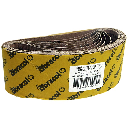 [8845] BANDA DE LIJA 3" X 21" GRANO 50 ABRACOL