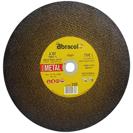[8851] DISCO PARA CORTE 14" TRONZADORA ABRACOL