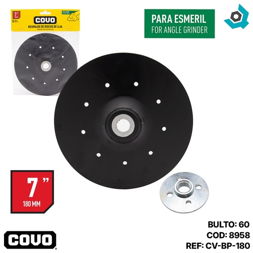 [8958] REPUESTO DE DISCO DE LIJA 7" PARA ESMERIL COVO
