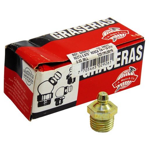 [9029] GRASERA 1/4" N.P.T 16 RECTA MEJIA