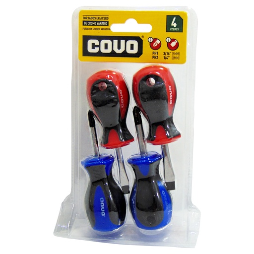 [9047] JUEGO DE MINI DESTORNILLADORES 4 PIEZAS COVO
