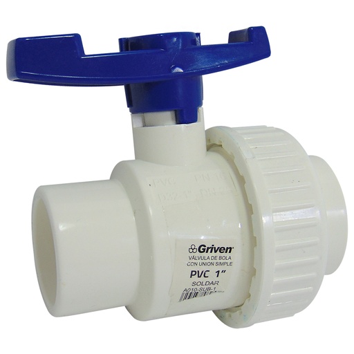[9059] VALVULA 1" DE PVC UNION SIMPLE GRIVEN