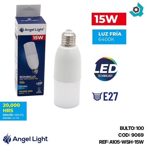 [9069] BOMBILLO LED 15W T52 ANGEL LIGHT