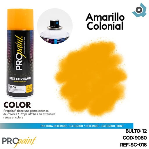 [9080] PINTURA EN SPRAY AMARILLO GIRASOL PRO PAINT