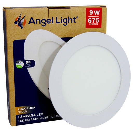 [9117] LAMPARA LED PARA EMPOTRAR REDONDA 9W LUZ CALIDA ANGEL LIGHT
