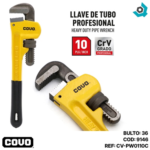 [9146] LLAVE DE TUBO 10" INDUSTRIAL COVO