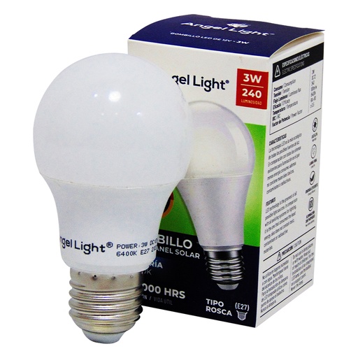 [9163] BOMBILLO LED 3W PARA PANEL SOLAR ANGEL LIGHT SOLO 12 VOLTIOS