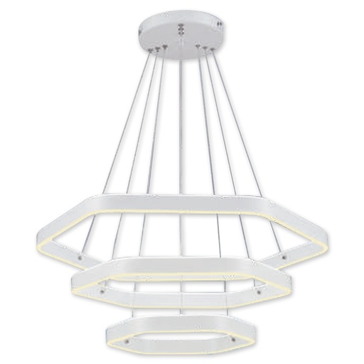 [9184] LAMPARA LED COLGANTE 155W 3 HEXAGONOS ANGEL LIGHT