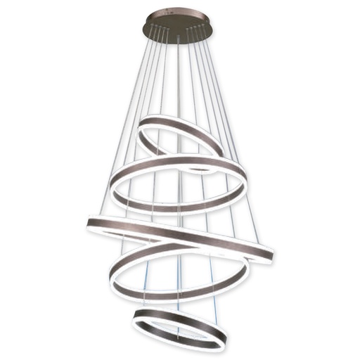 [9185] LAMPARA LED COLGANTE 250W 5 ANILLOS ANGEL LIGHT