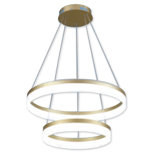 [9188] LAMPARA LED COLGANTE 68W 2 ANILLOS ANGEL LIGHT