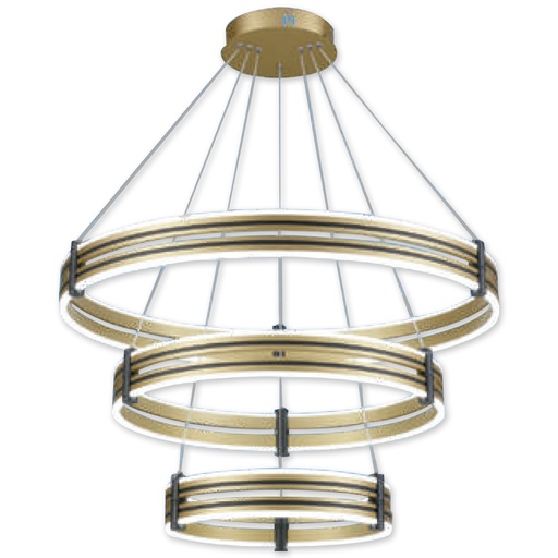 [9189] LAMPARA LED COLGANTE 160W 3 ANILLOS ANGEL LIGHT