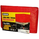 LONA MULTIUSOS 14X18FT DE POLIETILENO ROJO COVO