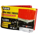 LONA MULTIUSOS 08X10FT DE POLIETILENO ROJO COVO